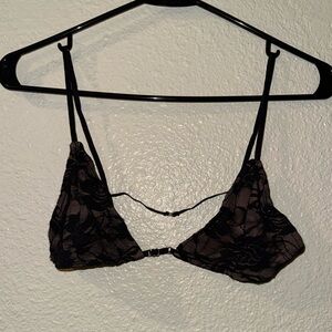 White Fox Boutique Black Lace Unlined Bra